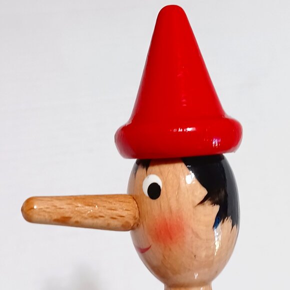 Wood Pinocchio Doll Mastro Geppetto Made in Italy - Picture 2 of 6